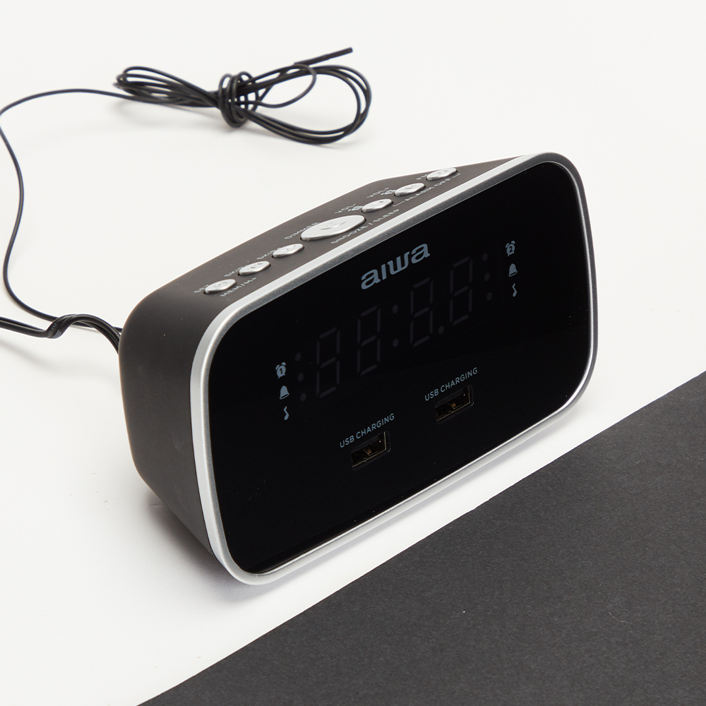 Aiwa Bluetooth Speaker with Clock Radio | CRU-80BT